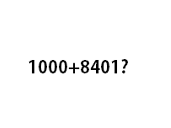 What is 1000+8401?