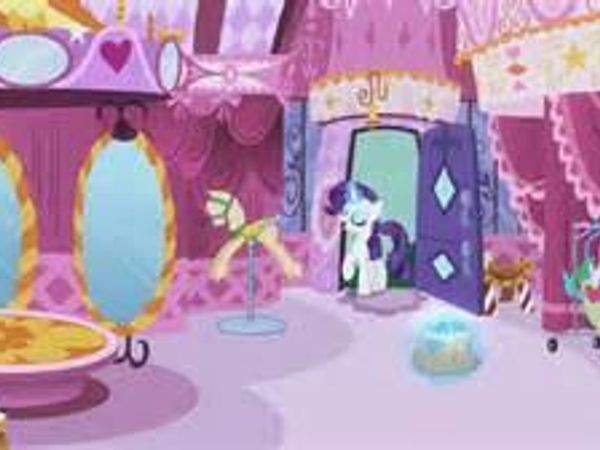 You and Twilight go out of Pinkie's house. After walking for a long time, you and Twilight reach an Elegant store with Graceful Decorations. You can guess the name of the place.. Of Course! It's the Carousel Boutique! Twilight knocked at the door. It was Rarity!  Rarity : Welcome to the Carousel Boutique. What brings you to my shop? Twilight : Um.. Rarity! She's new! Rarity : Ah.. It's a pleasure to meet you!