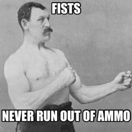 you have went of looking for food alone. the only weapon you bring with you is a hand gun. a group of 3 zombies spot you, you try to shoot but are out of ammo. the zombies back you into a corner. what next?