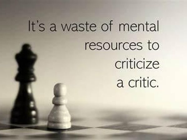 How do you respond to criticism?