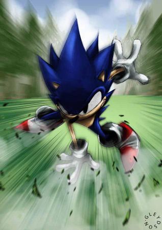 "You're welcome! We should go to my pal Tails, he probably can figure out how to get you back home." Sonic said. He then picked you up and ran to his friends place. You were amazed that he ran with a speed of sound! "We're here." Sonic the said and put you down on the ground.