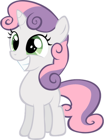 Hi there!! I'm Sweetie Belle, a fellow cutie mark crusader and the younger sister of ponyville's fashion designer, Rarity!! This is a nice quiz I created...Have fun and good luck!!