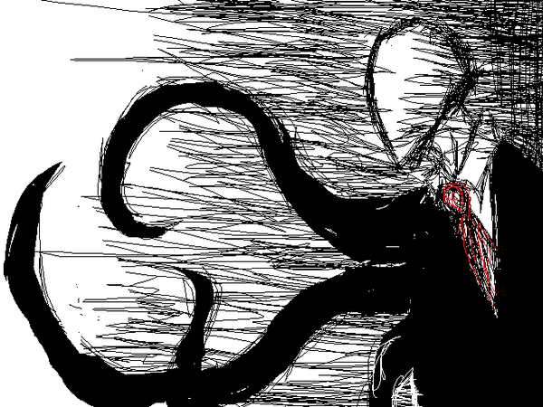 Slenderman:(telepathically); "So, you finally joined in. Do you have any other questions before I begin?..." As you were still frozen you there as you could feel a pair of non-exciting deadly eyes looking at you as you could ask "W-W-why was I B-Brought H-Here?..." as slender again talked "Ow, is that your Only question?" As you got the chance to breathe you again asked something "I-I have one m-more question, who are you guys?..." slender: "that's fair enough, but are you sure you want to hear your answers?.." as you carefully nodded. Slender: "oke, as you already know I'm slenderman, and this is Smile the dog *faces smile dog and looks back at you* we are known as Creepy-Pasta's. And we are now in the slender house, your new home"