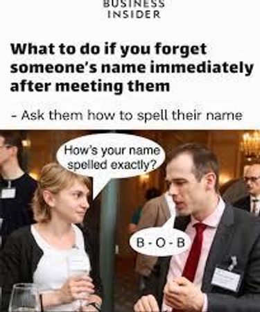 You forget someone's name during conversation.