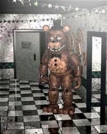 you decide to run for it when chica appears at your door. as you are running down the hall, you run strait into freddy. What do you do?