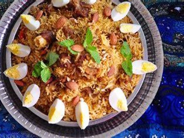 “Kabsa is a family of mixed rice dishes that originates from Saudi Arabia where it is commonly regarded as a national dish.The dish is made with rice and meat.” Wikipedia.