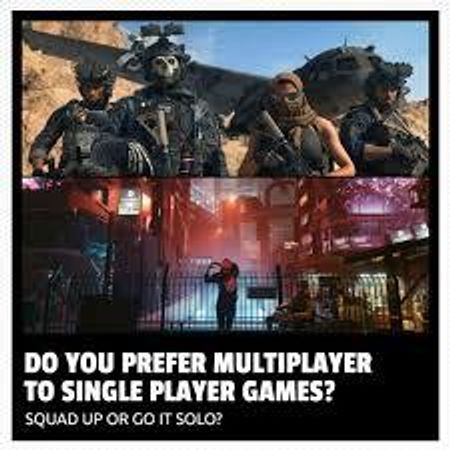 Do you prefer single-player or multiplayer games?