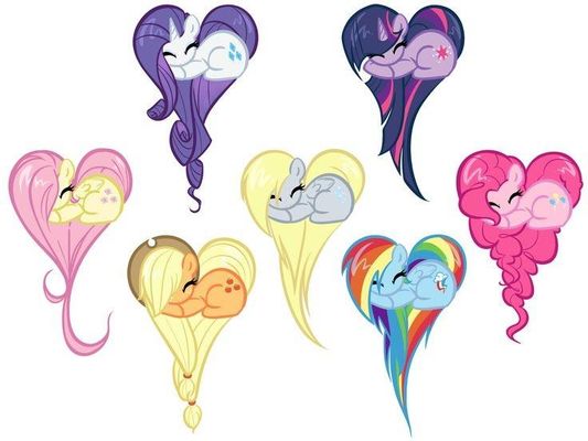 MLP Main Six Heart Shape