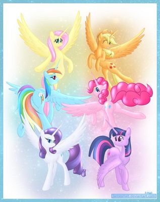 Main Six Best Alicorn (Celestia Hair)