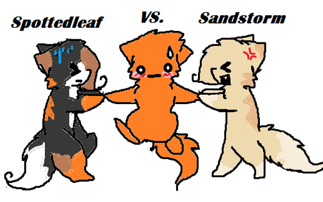 Do you think Firestar should be with Sandstorm or Spottedleaf?