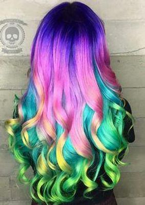 Which rainbow hairstyle do you like most?