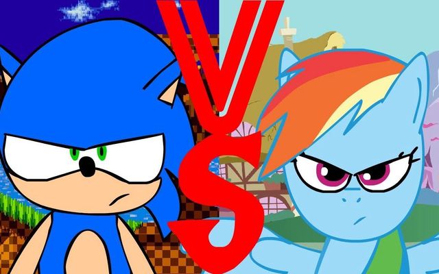 Sonic vs Rainbowdash Speed Test