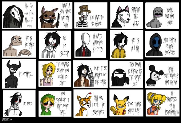 What is Your Favorite CreepyPasta! Cute/Normal version?