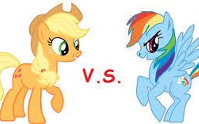 applejack vs rainbow dash