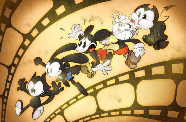 Cuphead: dont deal with the devil, or Bendy and the ink machine.