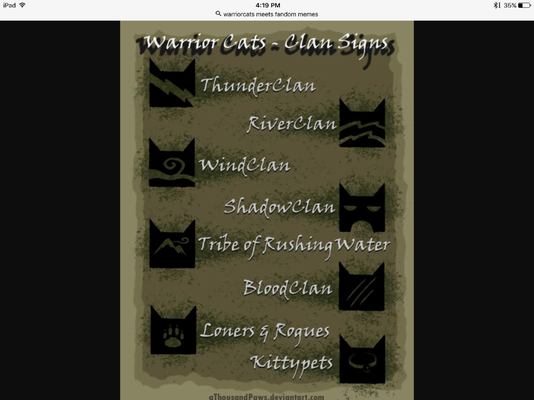 What warriorcats clan are you in?