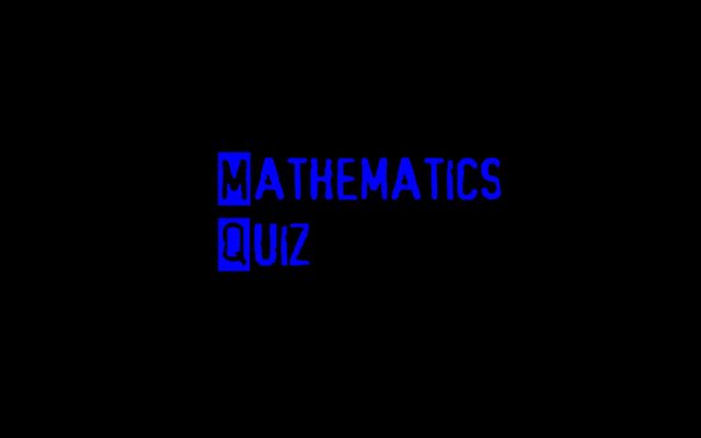 Mathematics (Short Quiz)