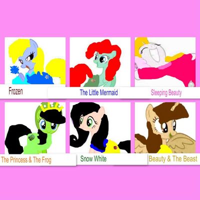 MLP + Disney princess mash-ups