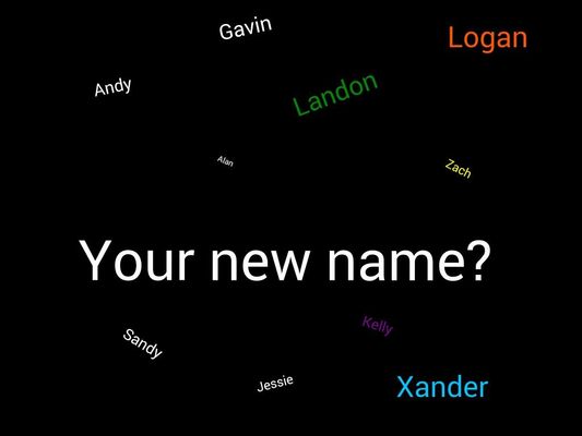 If you could change your name... what would your name be? Please only your first name... not trying to be a stalker :3