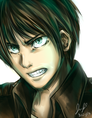 is my colored drawing of eren awesome? I loved this one more