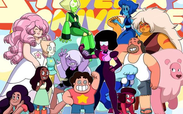 Explain Steven Universe BUT... Explain Steven Universe to someone who has never watched it, BUT you can't use these words. Gems, Rocks, Gay, Lesbian, Minerals, Fusion, the names of any characters, Mom, Space, or Beach City. Good luck