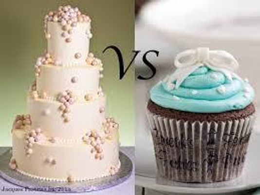 Which would you rather have to eat, cake or cupcake? I can't choose which one would be better.