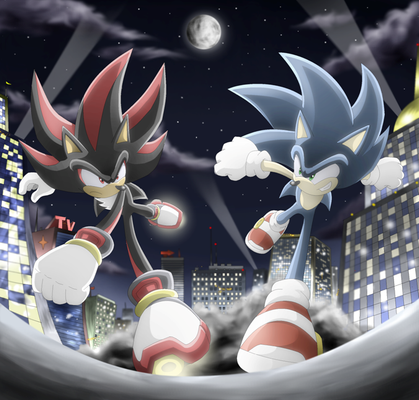 Who's stronger, Sonic or Shadow AHH HELP!  I watched a few movies and somehow, SONIC is kicking SHADOW'S BUTT!  Im so confused! Isn't shadow suppose to be more powerful than sonic Or is Sonic just gonna have to keep winning because he's the main protagonist.. and those people always have win.  Then why is Shadow called the ultimate life form? IF HE'S CALLED THAT! WOULDN'T IT MAKE SENSE IF HE WAS MORE POWERFUL THAN SONIC?1