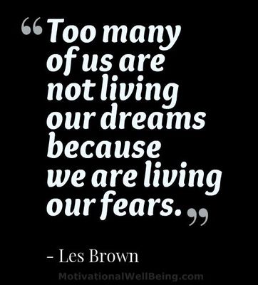 What is one fear you know is holding you back? I believe mine is lacking self confidence.