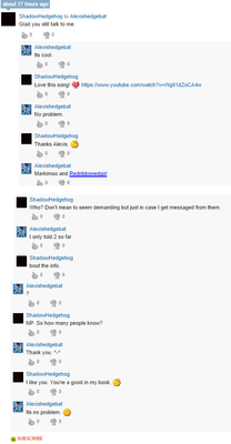 Please talk to me! Okay, Alexis, sense you don't want to talk me in PM and I can't make post I want to talk you this way. You said you forgave me for what ever I did but now you're just flat out ignoring me! Talk to me! I want my best friend back! Why aren't you talking me? WHat did I do? I need answers! Ask me anything you want and I'll answer! Just talk to me.