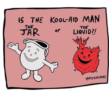 Is the Kool aid man the jar or the liquid?