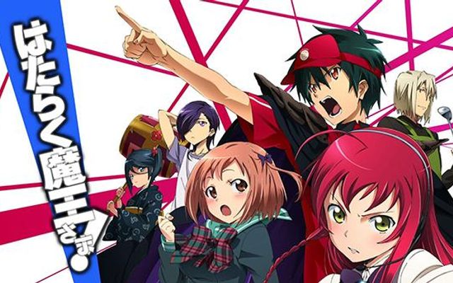 Have you seen the devil is a part timer the show is set in morden day, it happens after the devil, or his human name Sadao Maou, lost his powers and now lives as a part time fast food worker. He lives with his servent in an apartment, with his enemy, Emilia the hero, trying to destroy him but she is also powerless. And his friend, lucifer, lives with him also but stays on the computer almost all the time. I really love the anime, it funny but also his battle scenes between the devil and Emilia. if have anymore questions about the show just ask.