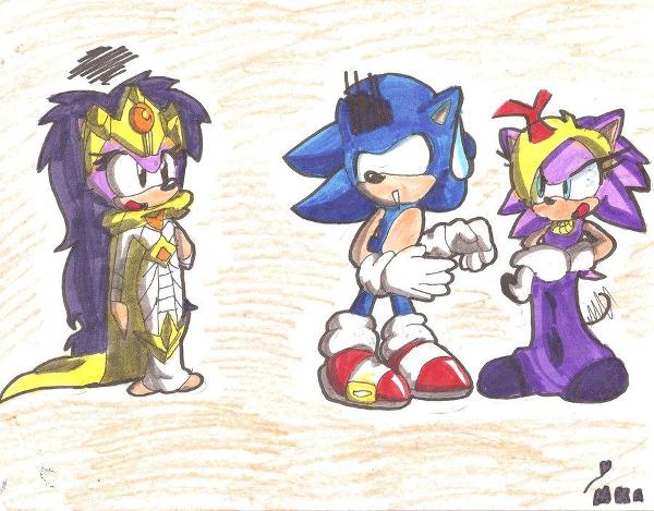 <c:out value='Sonic having two moms ( Queen Aleena and Bernadette the  hedgehog)'/>