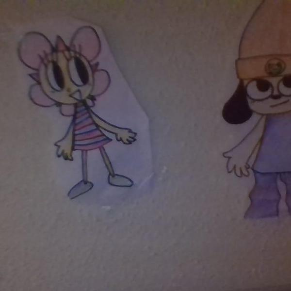 <c:out value='Parappa decorations I made for our room'/>