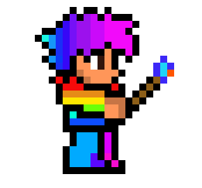 <c:out value='Bisexual, Homosexual, cotton candy terraria character'/>