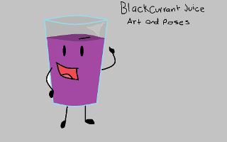 Blackcurrant Juice art and poses page