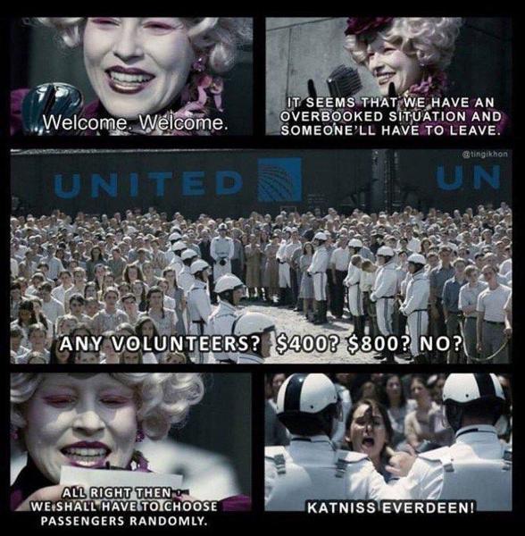 <c:out value='May the Odds be ever in your Favour, passengers of United Airlines.'/>