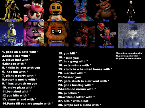 <c:out value='Goes on a date with Golden Freddy. People, get my grave ready, I'm gonna die.'/>