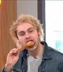 <c:out value='Day 11 (eating) Michael Clifford is a mood tho- he looks dead inside while he is stuffing his mouth.'/>