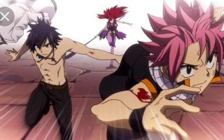 Erza, Natsu, and Gray are in a fight!