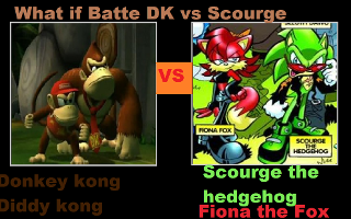 Team fight! Scourge and Fiona vs. Diddy Kong and donkey Kong who will win!