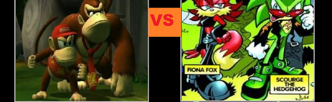 Team fight! Scourge and Fiona vs. Diddy Kong and donkey Kong who will win!