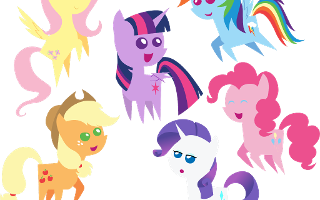 Favourite mane six pony? (I picked the scariest pics ever...)