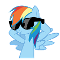 Rainbow dash's chilled look