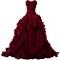 Dark red ruffles