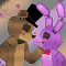 Bonnie x Freddy (i know theyre both male 0-0)