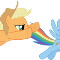 rainbow dash (good) vs applejack (evil)