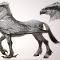 B) be a hippogriff (horse with wings front talons and feathers)