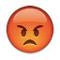 Angry face emoji