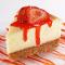 Cheesecake with strawberries on top