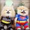 Dogs dressed as superheroes